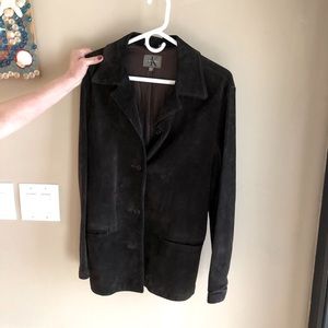 Calvin Klein chocolate brown suede jacket 🧥